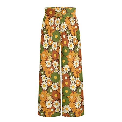 Wide Leg Pants Women High Waisted Causal Palazzo Pants Flowy Loose Summer Womens Trousers with Pockets