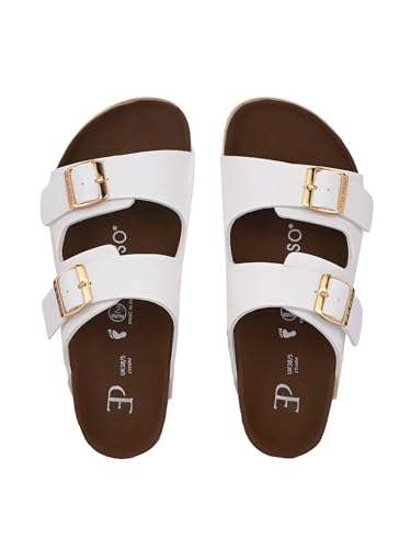 Image of EL PASO Leather Fashion Sandals Casual Platform Heels Wedges Cork Sole Sandal for Women & Girls