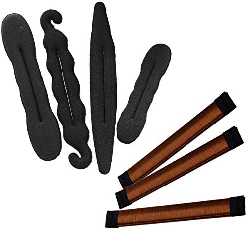 DBAILY 14Pcs Hair Bun Maker Magic Foam Sponge Clip Styling Herramienta Donut Bun Para Mujeres Niñas