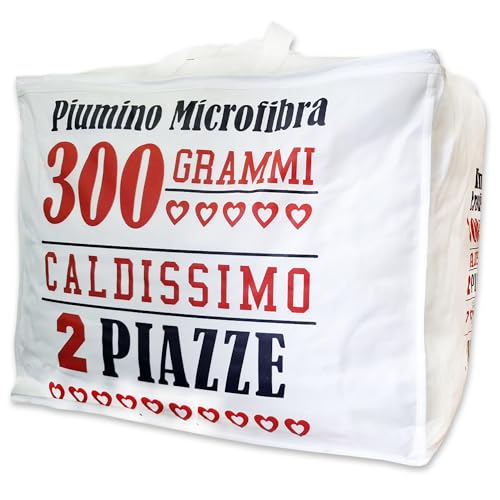 Home Tresor Piumino Matrimoniale Invernale in Fibra 300 g/m², Piumone