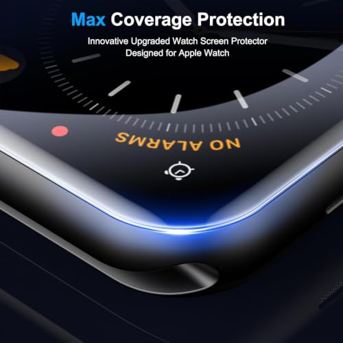 Image of Uyiton 2 Pack Screen Protector for Apple Watch 41mm Series 9 / Series 8 / Series 7 | HD Clear Protective Screen Guard | Anti-Scratch | Bubble-Free Easy Installation