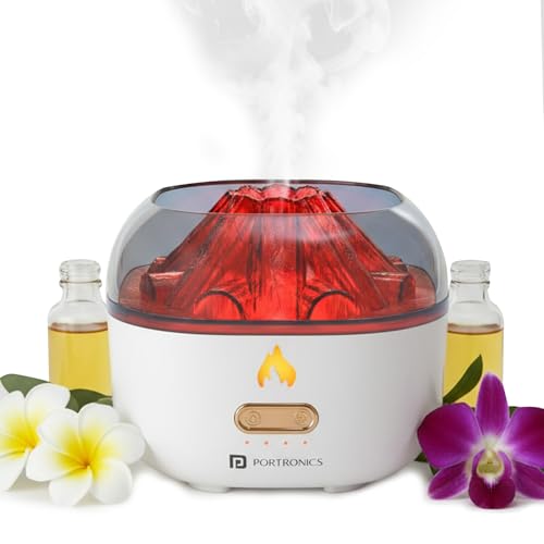 Portronics Magma Pro, Mini Aromatherapy Humidifier with Dual Ligh...
