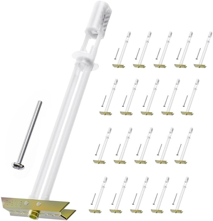 Generic Anchor Set with Included Bolts, Heavy Hollow Drywall Anchors Kit for TV Mounting Kit, Hollow Wall Anchors Holds 12 Packs - (Color: whitesilver)