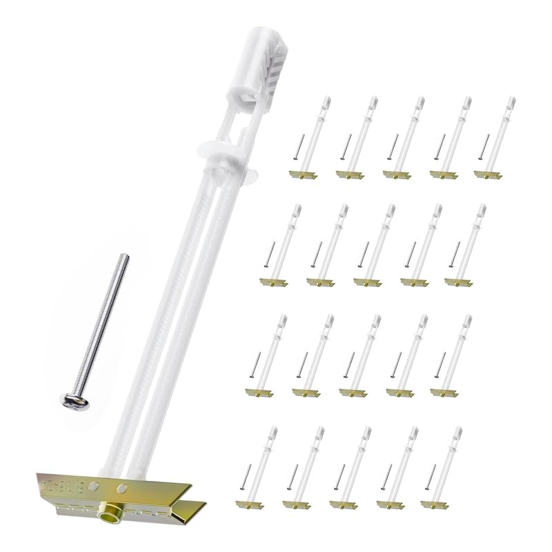 Generic Anchor Kit with Included Bolts, Heavy Hollow Drywall Anchors Set for TV Mounting Kit, Hollow Wall Anchors Holds 12 Packs - (Color: whitesilver)