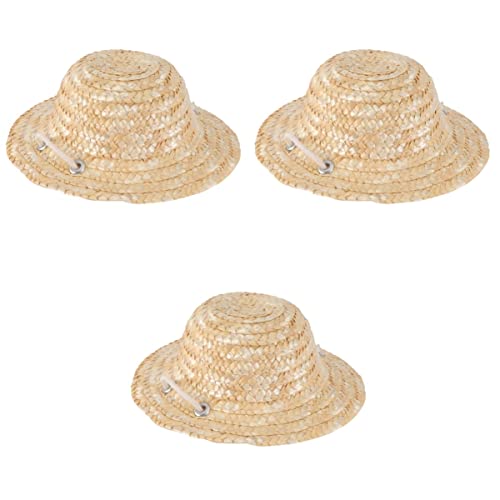 iplusmile 3 Pcs Chiens Bonnet De Cowboy avec Chapeau Délicat Chapeau Mexicain Tissé Sombrero Exquis Chien Été Costume Paille Soleil Aléatoire Animal Réglable Hawaii Perles | Et Chiot De Cover
