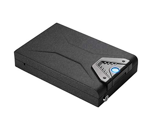 RPNB Gun Safe,California DOJ Certified,Smart Pistol Safe Quick Access with Biometric Fingerprint,Handgun Safe