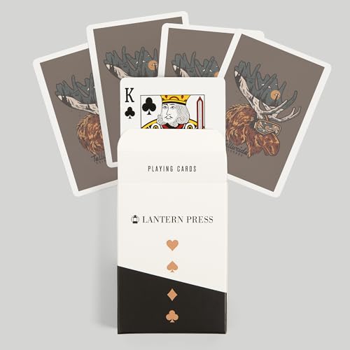 Lantern Press Telluride Colorado Ski Moose 52 cartas póker miniatura 6