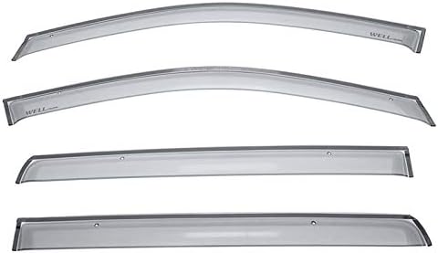 WellVisors Window Visors Wind Deflectors Compatible with Ford 2019-2023 Ranger SuperCrew Premium Series Rain Guards 3-847FD023