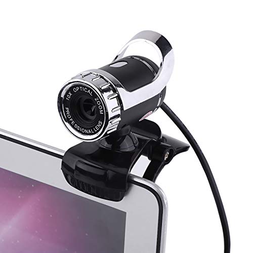 Webcam 480P, Clip on PC Camera, Built in Microphone,12.0M Pixels, 360° Rotating for Computer Laptop Desktop, Plug and Play for Video Broadcasting, Compatible with by ASHATA - Used condition - US$15.14