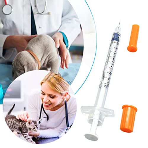 U-100 1ml/cc Lab Syringes with 30ga x 13mm/0.5inch, Individually Wrapped-100Pack