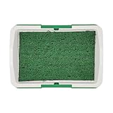 Generisch 2026 Pad mit Tablett 17,72" × 12,2" Streu mit Gitterplatte, Pinkelpads für drinnen draußen (Green, 45x31cm)