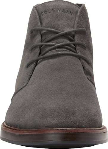 Cole Haan Cole Haan Men's Boots - Judson Grand Chukka, Raven Suede/Demitasse Water Resistant, 7.5-M US