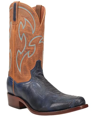 Dan Post Men's Exotic Ostrich Leg Western Boot Square Toe - Dps1110