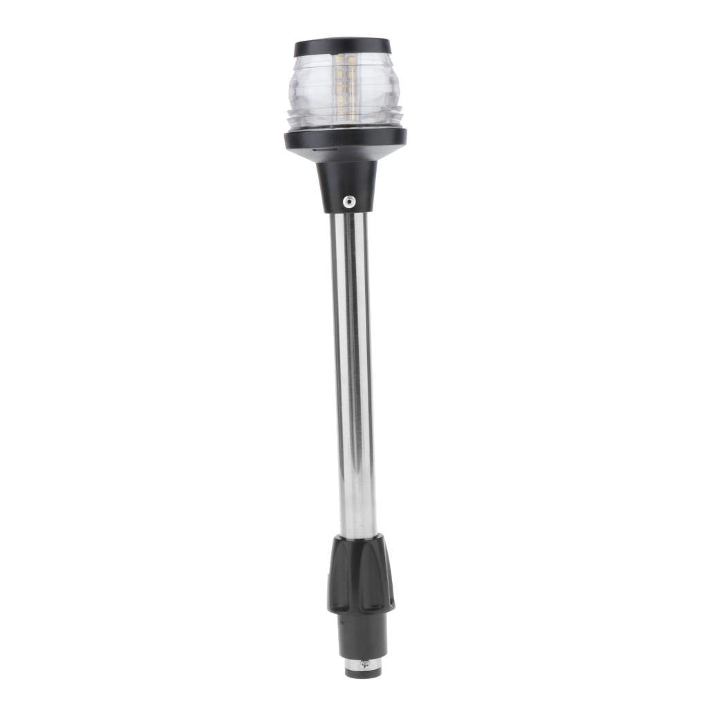 Luce di Ancoraggio a LED a 360 ° per Navigazione Nautica da Barca Marina Impermeabile 12-24V Bianca