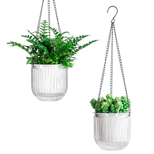 Calvalor 13.5cm 2er Set hängepflanzen Topf Hängeblumentöpfe aussen...