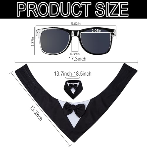 Disfraz Formal de Esmoquin para Perros Grandes con Gafas miniatura 4