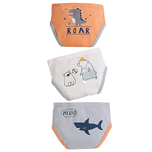 ANIMQUE Calzoncillos Slips para Niños de Algodón Dibujos Animados Niño Calzoncillos Elástica Agradable para la Piel Suave Cómodo Shorts 3 de Pack SJ805, 100