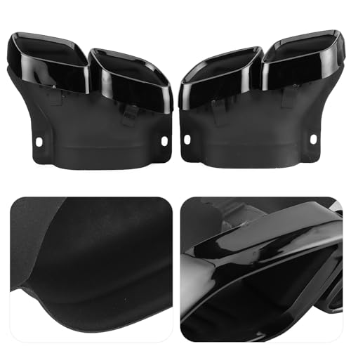 Embouts D'échappement Chromés Quad, Accessoire de Voiture de Mise à Niveau pour MercedesAMG C63/S W205 C205 PreFacelift 20152018 Saloon Estate Coupé Cabriolet (Noir