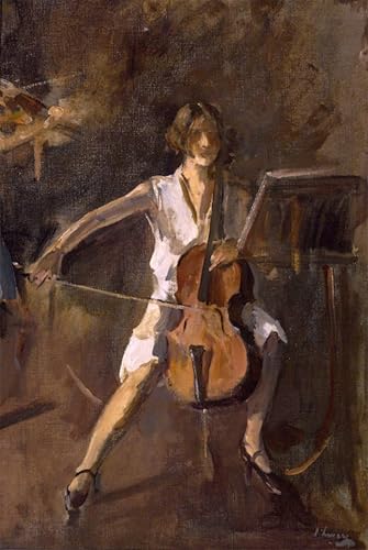 Tableau toile John Lavery peinture Le violoncelliste affiche art 60x90