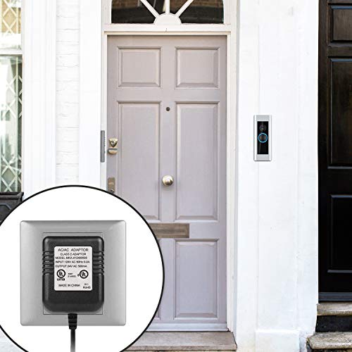 Doorbell Power Supply Adapter 26ft/8m, Transformer for Ring Doorbell Pro,Ring Doorbell, C - Wire Thermostat Adapter, Ring Video Doorbell 2, Nest Hello, Long Cable Power Adapter (24V AC/ 500mA)