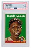 Hank Aaron 1958 Topps #30 Milwaukee White Name Baseball Card PSA EX+ 5.5