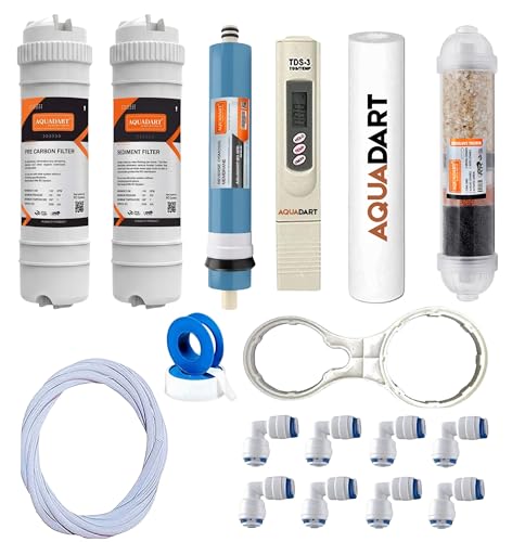 Image of AquaDart Ro Water Purifier Service Kit 80 GPD Membrane Carbon Sediment Filter All Accessories Suitable for All RO Water Purifier