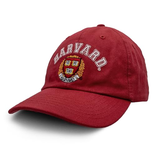 Tee Luv Harvard University Hat - Harvard Veritas College Baseball Cap (Red)
