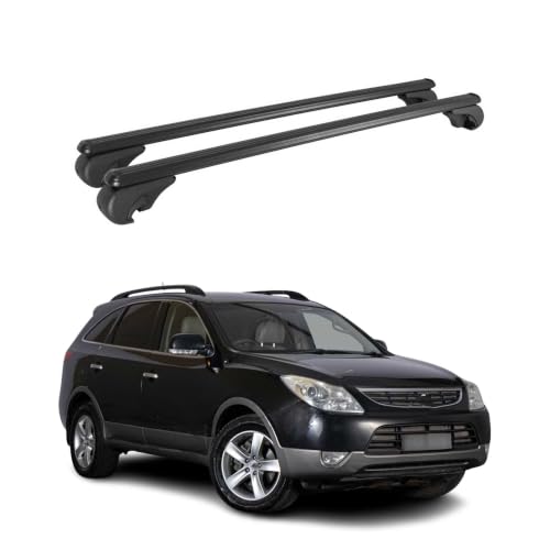 OMAC Dachträger für Hyundai ix55 2009-2013 Aluminium 2 Stangen Schwarz