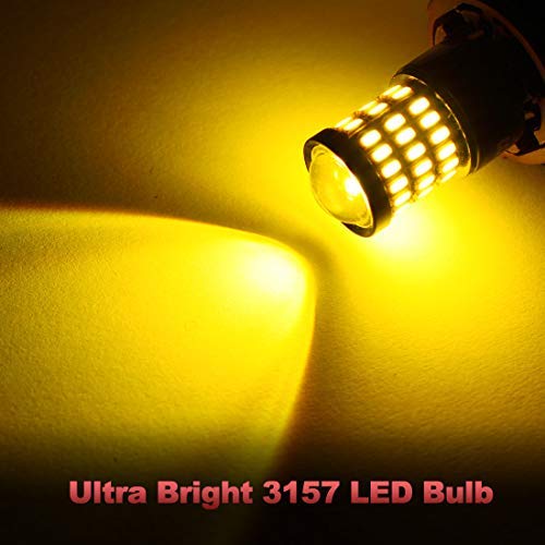 image for Yorkim 3157 LED Bulb Amber Ultra Bright, 3157 LED Brake Lights, 3157 L