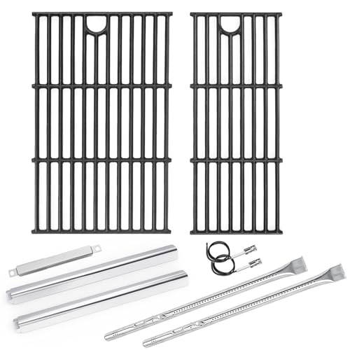 Hisencn Grill Replacement for Charbroil Performance 2 Burner 463630021 463655421 463660021 463660421 463655621 Gas Grill 15.5 Heat Plate 15.3 Burner & 17 Grill Grates