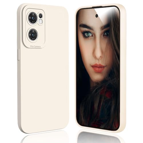 DESSEN Funda para OPPO Find X5 Lite Capa - Silicona Carcasa Antigolpes Protector Camara Móvil Case Cover Suave Delgada Bumper Anti-Huellas, Blanco