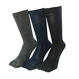 [PAX ASIAN] メンズ 靴下 抗菌防臭 吸汗速乾 銀イオン ５本指ソックス 銀マジック カカト付 ３足組 (３色アソート, 25〜27cm) #810