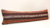 Kilimwarehouse King Size Kilim Pillow Cover 12x47 inch Handmade Lumbar Oriental Kilim Pillow Bedding Organic Oblong Accent Cushion Cover Huge Twin Extra Long Pillow