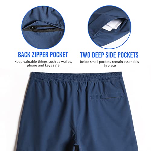 Image of maamgic Mens Workout Shorts 2 in 1 Stretch 5 inch / 7 inch Gym Shorts Running Shorts with Compression Liner Zip Pocket