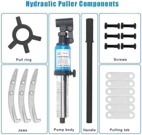 10T Hydraulic Gear Puller Set - 2 or 3 Jaws Bearing Hub Separator Tool for Efficient Hub, Flange, Gear & Bearing Removal - Heavy Duty Puller Separator