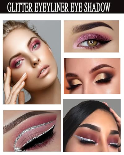 Lucoss 10-Color Shimmer Eye Shadow Liquid - Long-Lasting, Quick-Drying Glitter Makeup