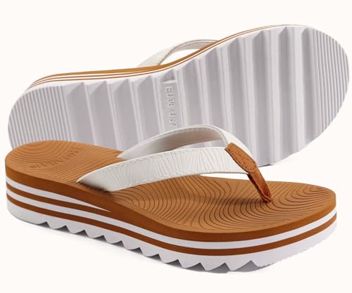 Image of KuaiLu Women's Arch Support Platform Flip Flop Sandals