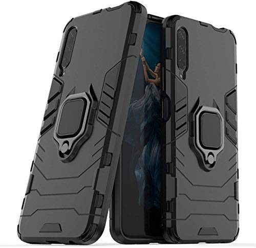 SmartLike Robot Ring Stand Back Cover Case for Honor 9X - Black