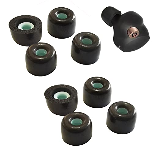 Image of Luckvan Memory Foam Tips for Sony WF-1000XM4 Ear Tips Replacement WF-1000XM5 Foam Tips for Sony Earbuds WF-1000XM3 WF-SP900 WF-SP800N WF-SP700N WF WI Series Fit Sony Charging Case 4 Pairs L Black