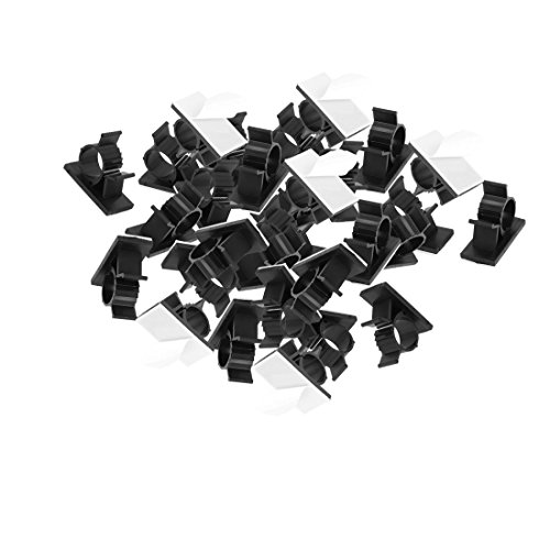 Clips adhesivos para cables nylon 18x37 mm blanco x30 miniatura 1