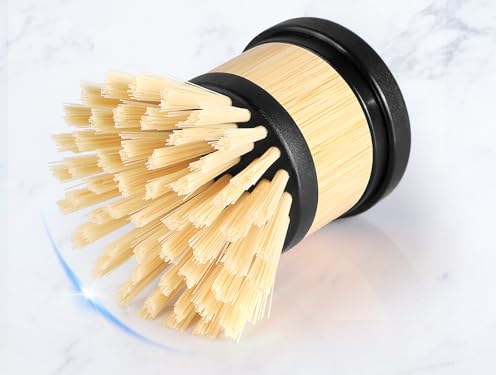 Image of Dish Brush, Palm Scrubber with Comfortable Grip for Dishes Kitchen Sink Vegetables Scrubbing, 6 Pack