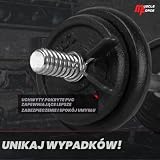 MuscleForge® Zaciski sprężynowe 25mm, 2 szt. zaciski na gryf do standardowych sztang i hantli