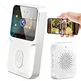 Wireless Sonnette Vidéo Sans Fil, 1080p, Vision Nocturne, Anti-effraction,Visiophone Interphone Extérieur Doorbell Vidéo à Distance, 60 Mélodies, 15 Niveaux De Volume, Pour Les Maisons Et Les Bureaux