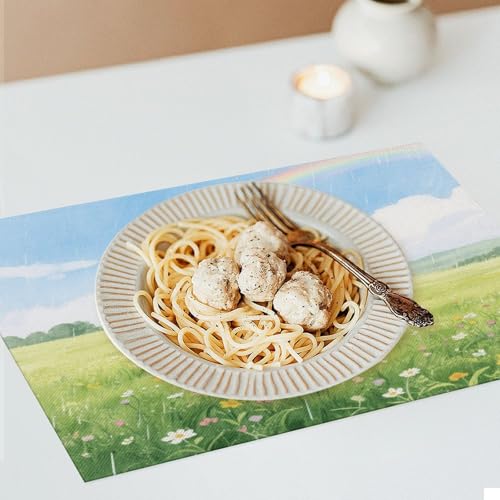 Sets de table antidérapants PVC salle à manger cuisine lavable - 8