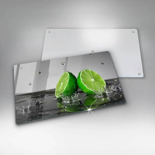 Protection Plaque Induction Wallfluent Résistante 52x30cm - Décor Chaux et Eau - 6