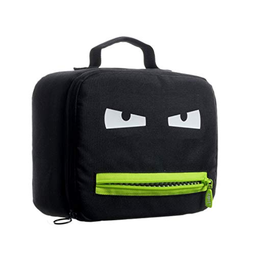 Image of ZIPIT Grillz Boys Lunch Bag, Mini Cooler Tote Insulated Lunch Bags for Kids with Handle, Machine Washable (Black)