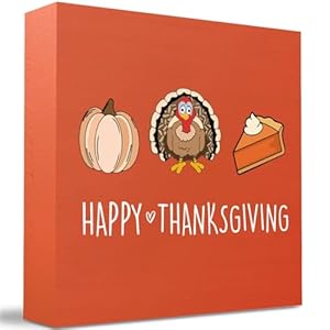 Happy Thanksgiving Decorations Happy Thanksgiving Decor Turkey Decor Pumpkin Decorations Thanksgiving Kitchen Decor Thanksgiving Table Decor Thanksgiving Decor for Home Office 5 X 5 Inch