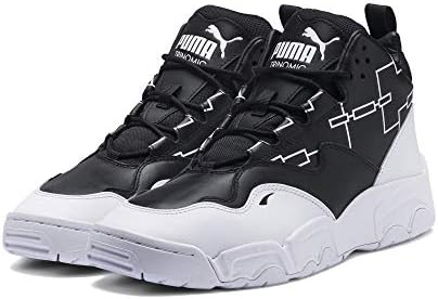 Puma Unisex-Adult Source Mid Bracket Black White Sneakers