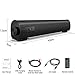 Portable Soundbar for TV/PC, Outdoor/Indoor Wired & Wireless Bluetooth 5.0 Speaker with Remote Control and Coax Cable, 2X5W Mini Home Theater Sound bar with Built-in Subwoofers for Projector (Updated)