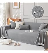 BECHAEO Water Resistant Couch Cover Anti Cat Scratch Sofa Slipcover Throw Cover Furniture Protect...